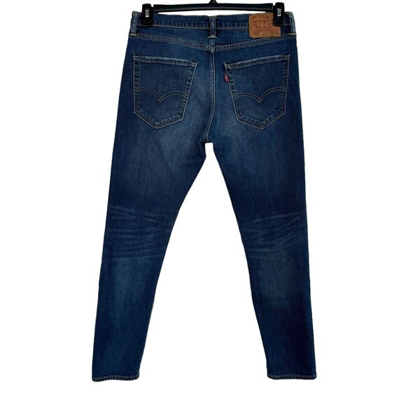 Levi’s 512 SZ 32x30 Jeans Pockets Zip-Fly Whiskered Medium Wash Blue Mens - Picture 4 of 10